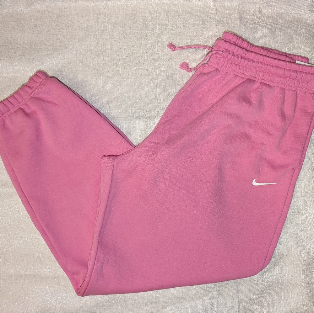 Nike Women's Oversized Pink Joggers Phoenix Fleece